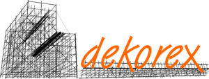 dekorex logo rusztowania w kolorze